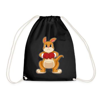 Kangaroo Boxer Boxing Gloves Boxing - Drawstring Bag - black - Front