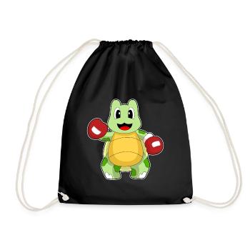Turtle Boxer Boxing Gloves Boxing - Drawstring Bag - black - Front