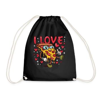 Pizza Passion - Montrez votre amour pour la pizza! - Sac de sport léger - noir - Devant