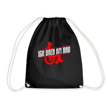 Ich Dreh Am Rad - Rollstuhlfahrer Rollstuhl - Turnbeutel - Schwarz - Vorne