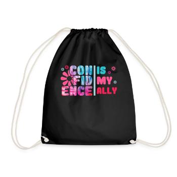 Confidence Is My Ally Retro Tie Dye Hippie Positiv - Turnbeutel - Schwarz - Vorne