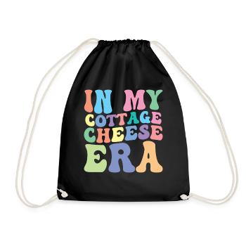 Fromage cottage Fromage cottage rétro vintage - Sac de sport léger - noir - Devant