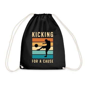 Kickball For A Cause Retro Kickball Tournament - Turnbeutel - Schwarz - Vorne