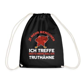 Truthuhn Truthahn - Turnbeutel - Schwarz - Vorne