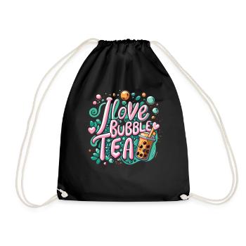 Bubble Tea - Zelebriere deine Liebe für Bubble Tea - Turnbeutel - Schwarz - Vorne