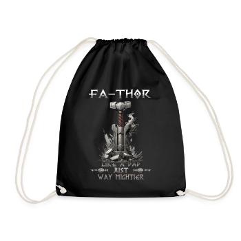 Vathor pour hommes - Fête des pères Cadeau de la fête des pères Viking - Sac de sport léger - noir - Devant