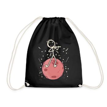Violon Stick Player In Planet Violon Musique Violon - Sac de sport léger - noir - Devant