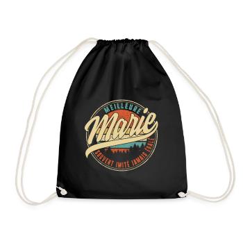 Meilleure Marie Souvent Imité Jamais Égalé Humour - Drawstring Bag - black - Front