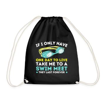 Take Me To A Swim Meet - Schwimmen Schwimmer Wasser - Turnbeutel - Schwarz - Vorne