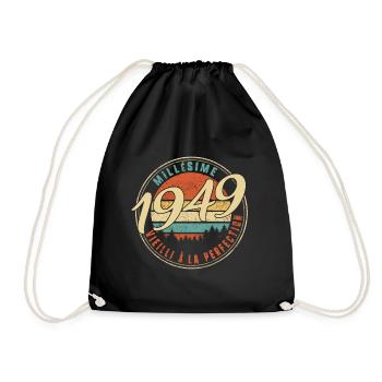 Millésime 1949 Vieilli À La Perfection Humour T - Drawstring Bag - black - Front