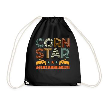 Cornstar Cornhole Jeu drôle - Sac de sport léger - noir - Devant