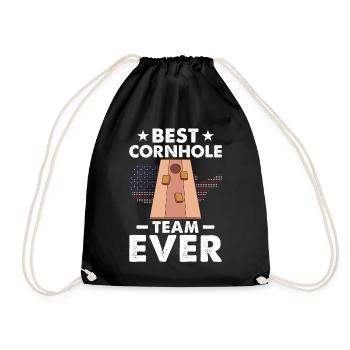 Cornhole Game Cornhole me rend heureux - Sac de sport léger - noir - Devant