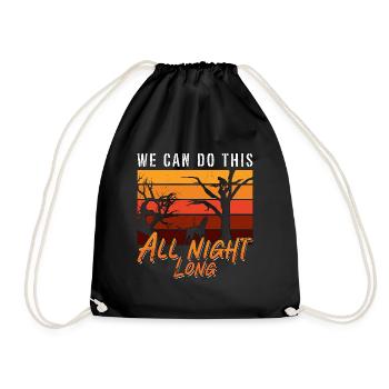 Coonhound We Can Do This All Night Long Dog Breed - Drawstring Bag - black - Front