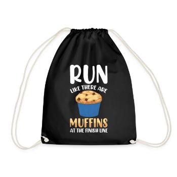 Marathon Marathon Runner Finish Line Saying Funny - Drawstring Bag - black - Front