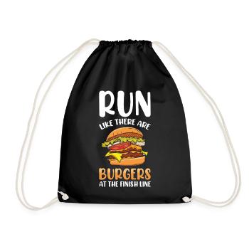 Marathon Marathon Runner Finish Line Saying Funny - Drawstring Bag - black - Front