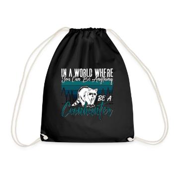 Coonhound In A World Where You Can Treeing Walker - Turnbeutel - Schwarz - Vorne