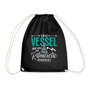 Anthropology This Vessel Was Used For Paleontology - Drawstring Bag - black - Front
