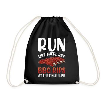 Marathon Marathon Runner Finish Line Saying Funny - Drawstring Bag - black - Front