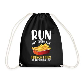 Marathon Marathon Runner Finish Line Saying Funny - Drawstring Bag - black - Front
