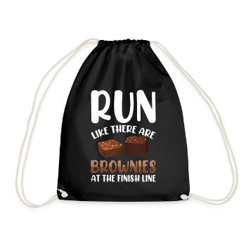 Marathon Marathon Runner Finish Line Saying Funny - Drawstring Bag - black - Front
