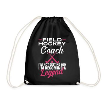 Field Hockey Coach Field Hockey - Turnbeutel - Schwarz - Vorne