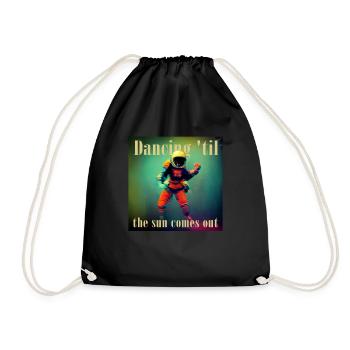 Danser jusqu’à ce que le soleil sorte cosmonaute - Sac de sport léger - noir - Devant