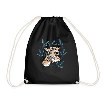 Baby Tiger Big Cat King Tiger Wildcat - Drawstring Bag - black - Front