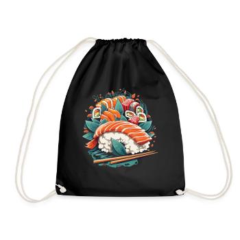 Sushi Passion: Sushi japonais authentique - Sac de sport léger - noir - Devant