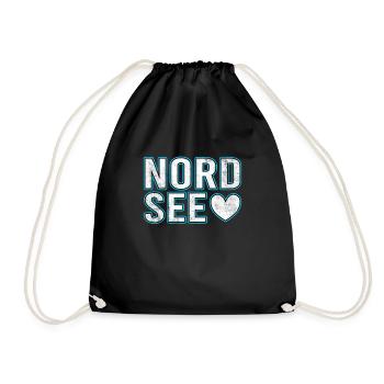 Nordsee - Turnbeutel - Schwarz - Vorne