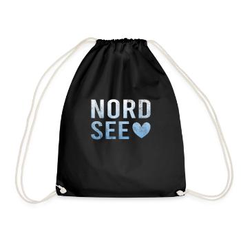 Nordsee - Turnbeutel - Schwarz - Vorne