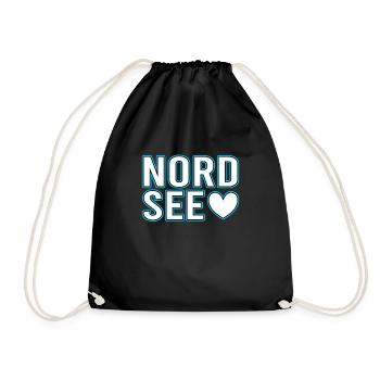 Nordsee - Turnbeutel - Schwarz - Vorne