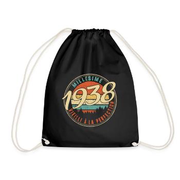 Millésime 1938 Vieilli À La Perfection Humour T - Drawstring Bag - black - Front