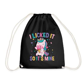 I licked it so it s mine - Turnbeutel - Schwarz - Vorne