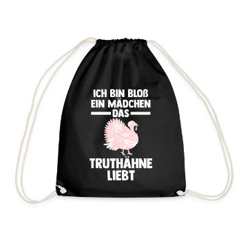 Truthuhn Truthahn - Turnbeutel - Schwarz - Vorne
