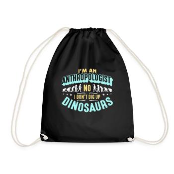 I'm An Anthropologist No I Don't Dig Ethnography - Drawstring Bag - black - Front