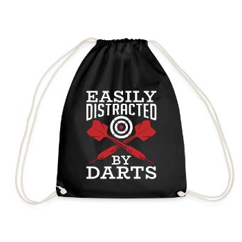 Sports cibles facilement distraits par Darts Bullseye - Sac de sport léger - noir - Devant