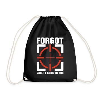 Target Sports Forgot What I Came In For Dartboard - Turnbeutel - Schwarz - Vorne