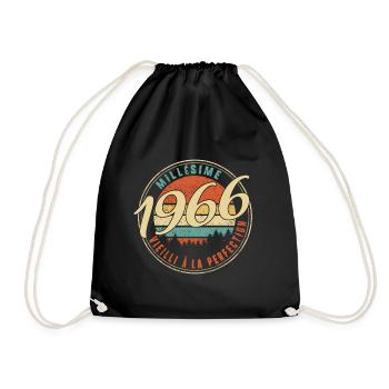 Millésime 1966 Vieilli À La Perfection Humour T - Drawstring Bag - black - Front