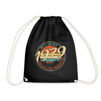Millésime 1979 Vieilli À La Perfection Humour T - Drawstring Bag - black - Front