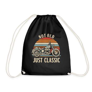 Classic Passion - For Timeless Bikers - Drawstring Bag - black - Front
