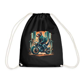 Chiens de moto - Aventure avec Paw Power - Sac de sport léger - noir - Devant