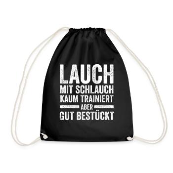 Bodybuilding Sport Fitness Lauch - Turnbeutel - Schwarz - Vorne