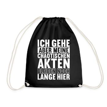 Abschiedsgeschenk Kollege Jobwechsel - Turnbeutel - Schwarz - Vorne