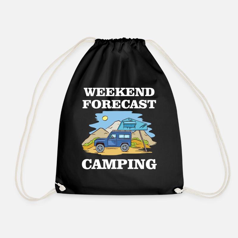 Weekend Forecast - Camping - Turnbeutel - Schwarz