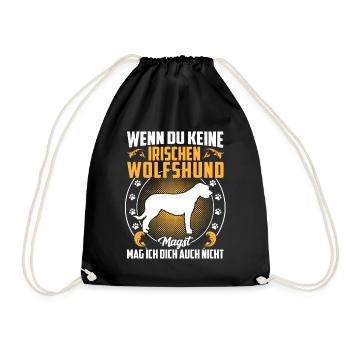 Irischer Wolfshund nicht mögen Windhund - Turnbeutel - Schwarz - Vorne