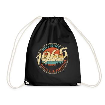 Millésime 1965 Vieilli À La Perfection Humour T - Drawstring Bag - black - Front