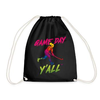 Jour du match de hockey sur gazon - Sac de sport léger - noir - Devant