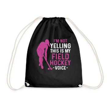 Field Hockey I'm Not Yelling This - Drawstring Bag - black - Front