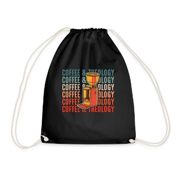 Theology Coffee & Theology Theologian Religious - Drawstring Bag - black - Front