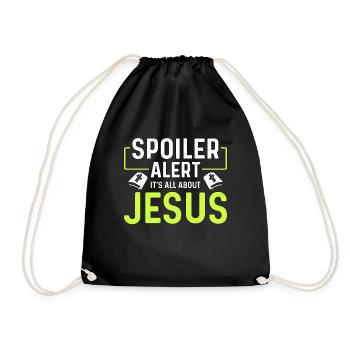 Theology Spoiler Alert It's All About Religious - Drawstring Bag - black - Front